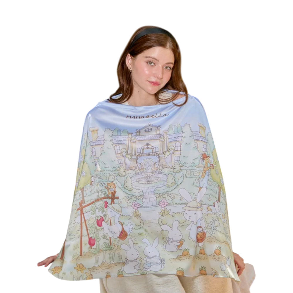 ผ้าคลุมให้นม NURSING COVER MAMABELLA ลายสวนฝรั่งเศส_0