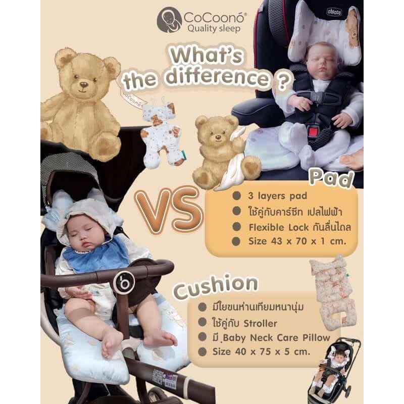 เบาะรองนั่ง รถเข็น คาร์ซีท CoCoono Booster White balloon rabbit