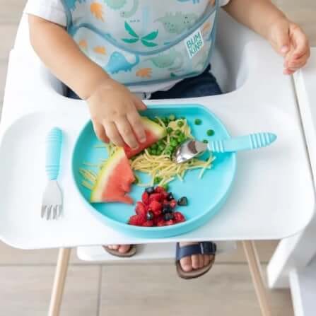 ถาดซิลิโคนกันลื่น Bumkins Silicone Grip Tray Blue		 		 		_2