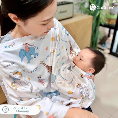 ผ้าคลุมให้นมโคคูโน่พร้อมกระเป๋า CoCoono Nursing Cover Unicorn_5