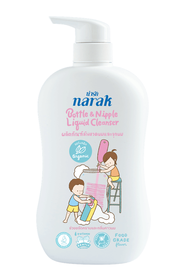 ผลิตภัณฑ์ล้างขวดนมและจุกนม NARAK น่ารักออร์แกนิก 600มล.