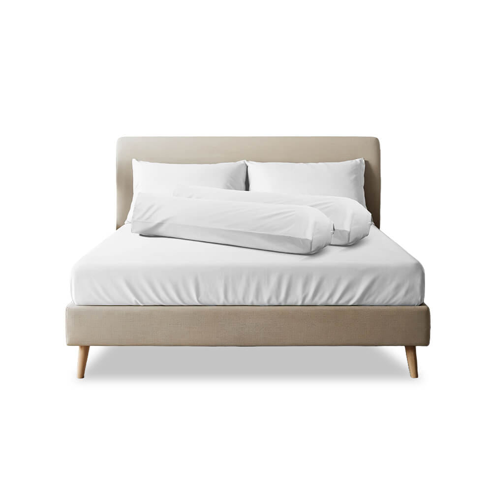 ชุดผ้าปูที่นอน 5 ฟุต 5 ชิ้น SLEEPHAPPY รุ่น Cloud soft bed sheet Set B สีขาว_0