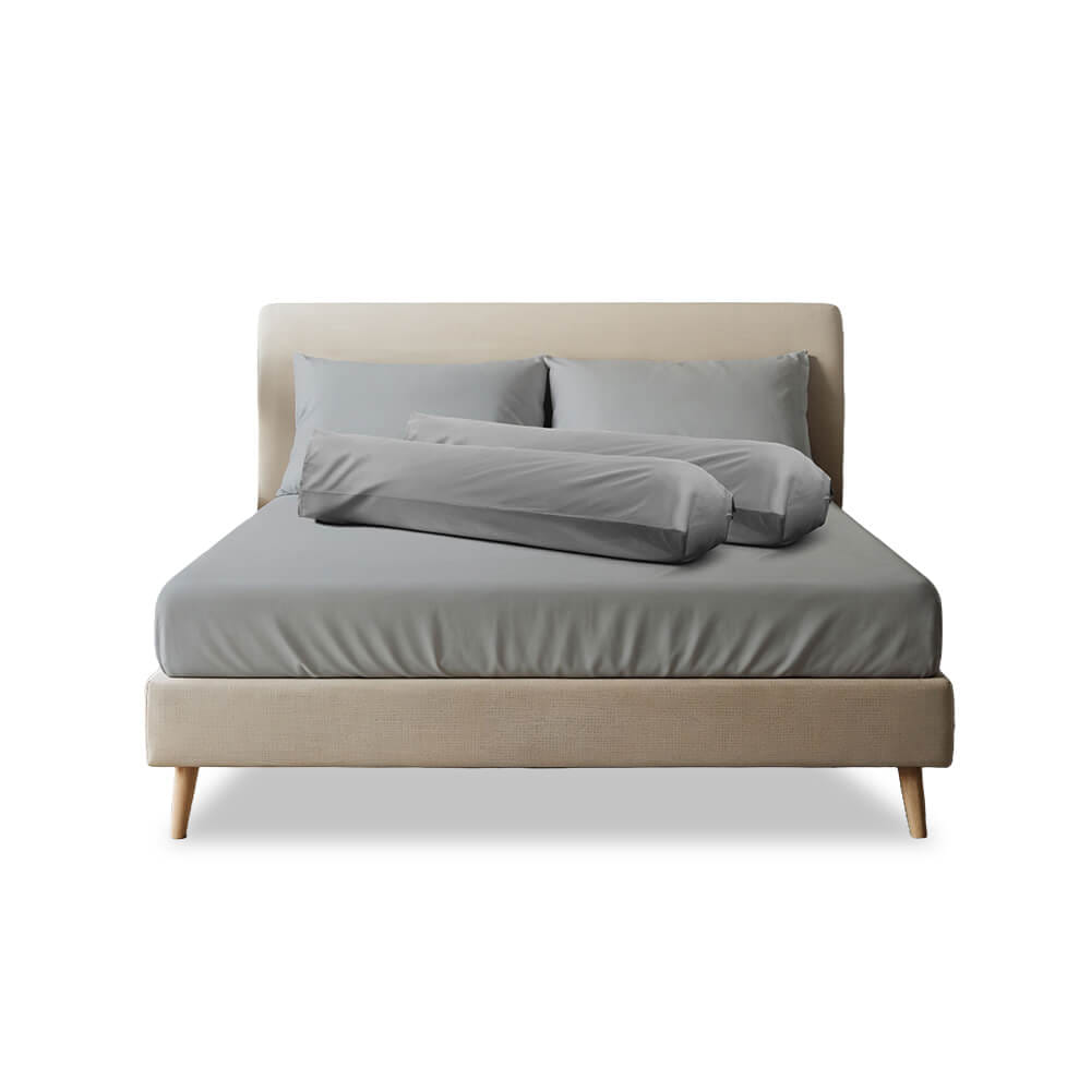 ชุดผ้าปูที่นอน 5 ฟุต 5 ชิ้น SLEEPHAPPY รุ่น Cloud soft bed sheet Set B สีเทา_0