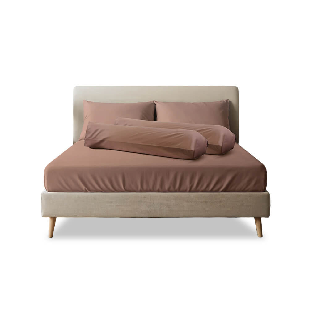 ชุดผ้าปูที่นอน 3.5 ฟุต 3 ชิ้น SLEEPHAPPY รุ่น Cloud soft bed sheet Set B สีน้ำตาล_0