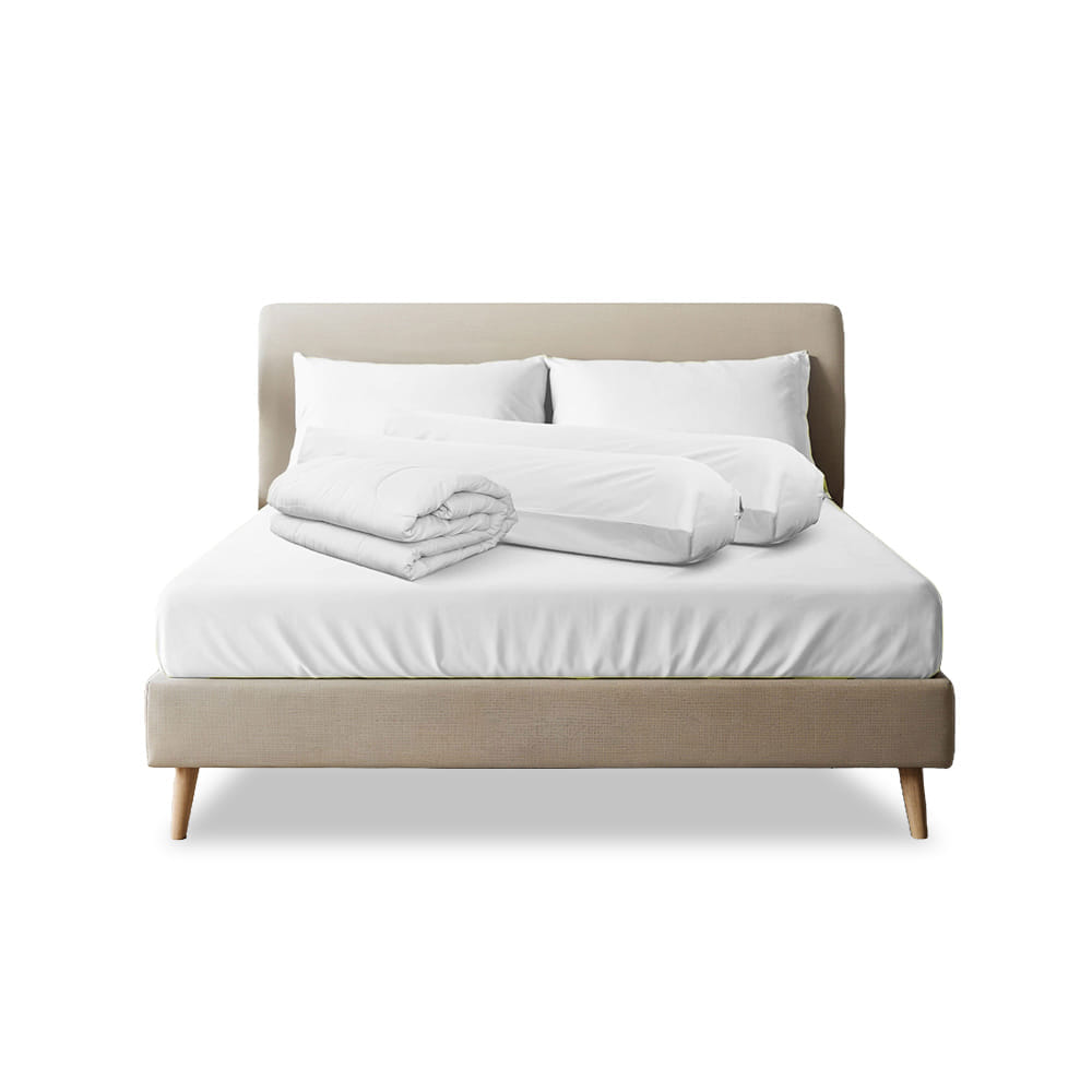 ชุดผ้าปูที่นอน 6 ฟุต 6 ชิ้น SLEEPHAPPY รุ่น CLOUD SOFT BED SHEET SET C (รวมผ้านวม) สีขาว_9