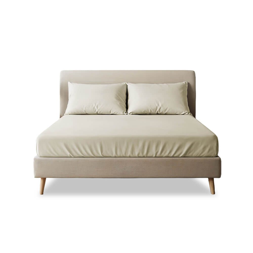 ชุดผ้าปูที่นอน 6 ฟุต 3 ชิ้น SLEEPHAPPY รุ่น CLOUD SOFT BED SHEET SET A สีเบจ_0