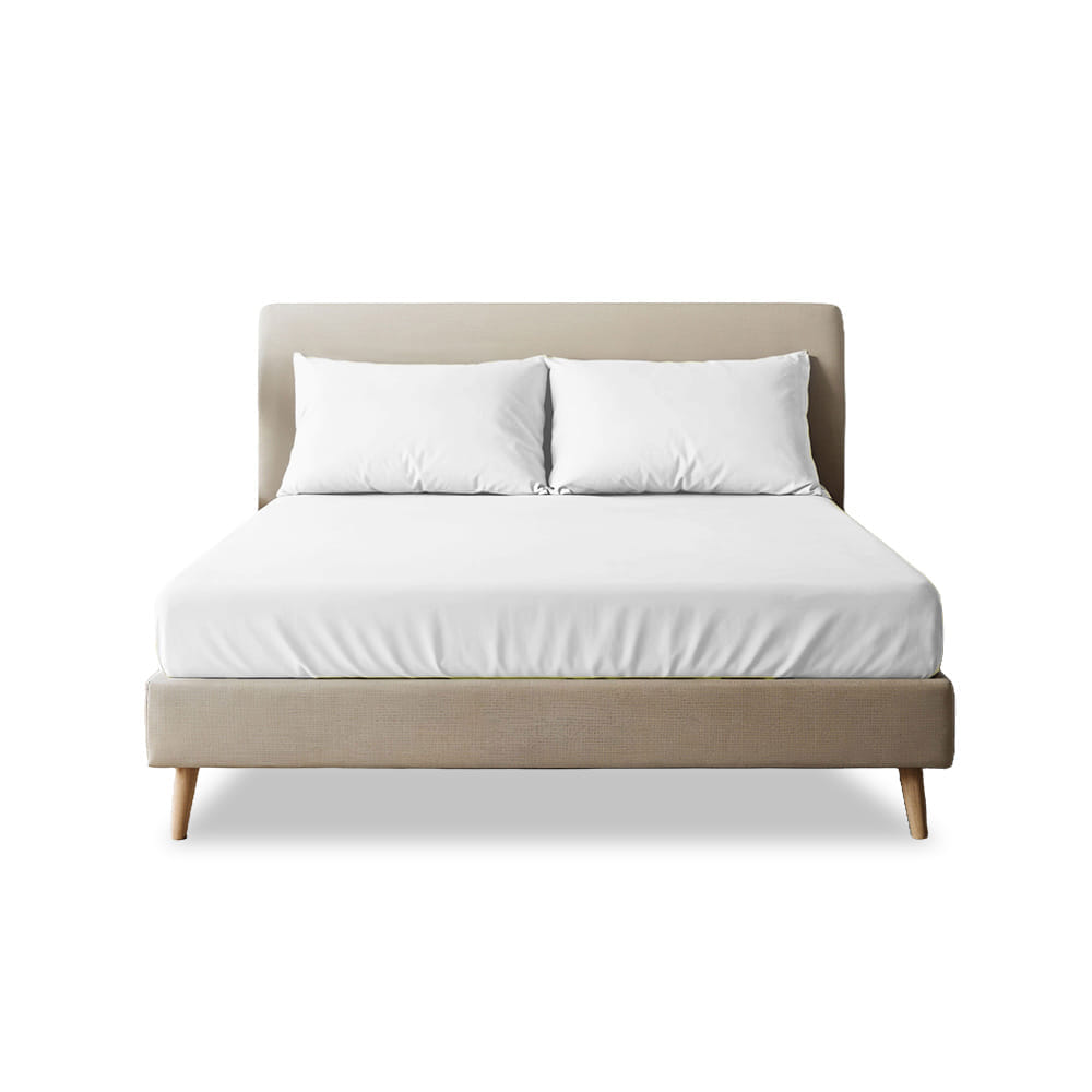 ชุดผ้าปูที่นอน 3.5 ฟุต 2 ชิ้น SLEEPHAPPY รุ่น SUPREME LUXURY BEDDING SET สีขาวลายริ้ว
