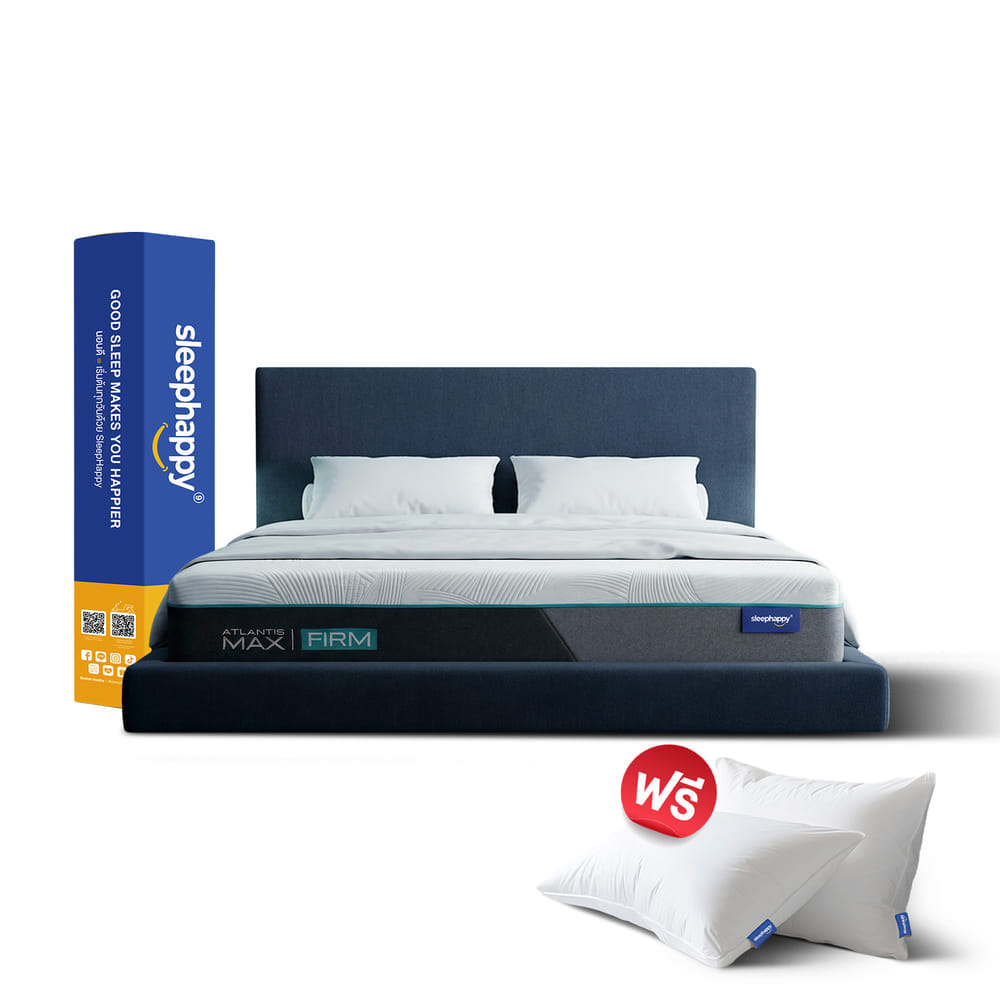 ที่นอนยางพาราธรรมชาติและเมมโมรี่โฟม 3.5 ฟุต SLEEPHAPPY รุ่น ATLANTIS MAX FIRM หนา 12 นิ้ว_8