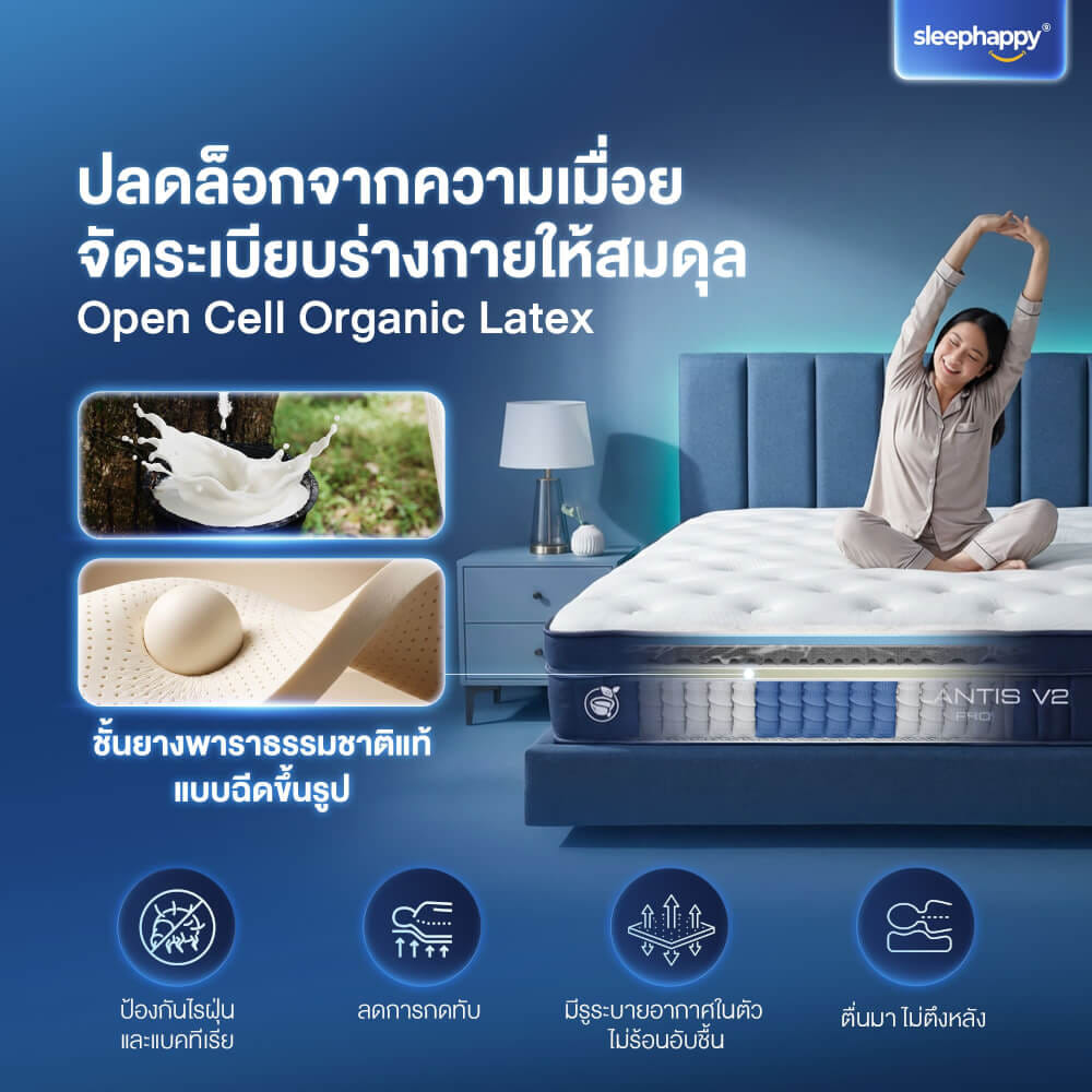 ที่นอนพ็อกเก็ตสปริง 6 ฟุต SLEEPHAPPY ATLANTIS V2 PRO หนา 11 นิ้ว_4