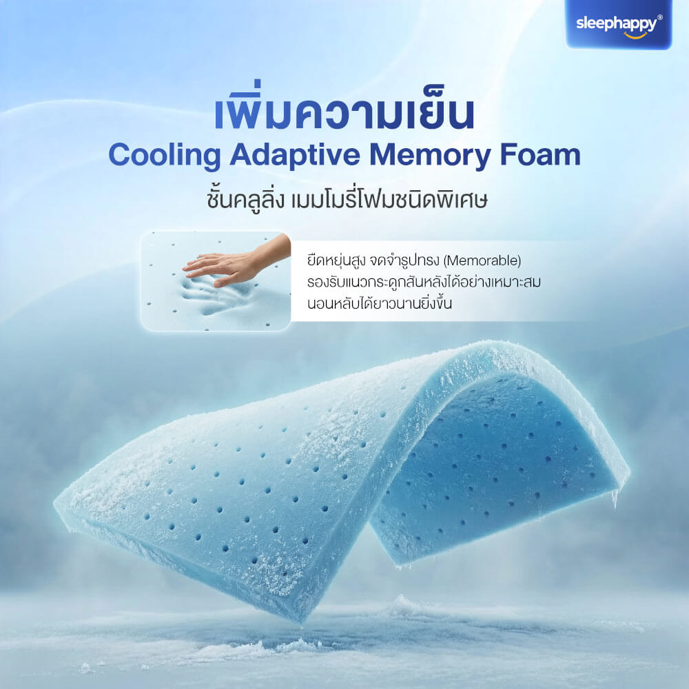 ที่นอนพ็อกเก็ตสปริง 3.5 ฟุต SLEEPHAPPY ATLANTIS LITE หนา 8 นิ้ว_7