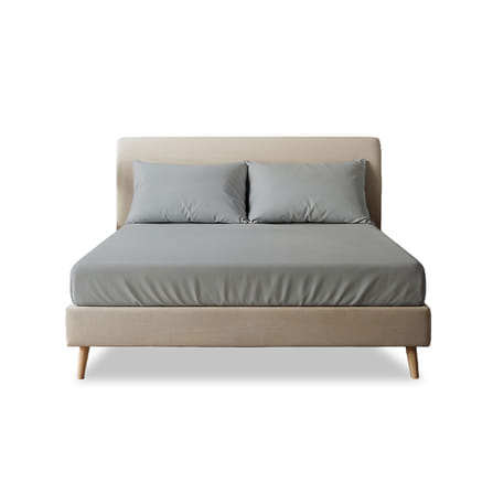 ชุดผ้าปูที่นอน 5 ฟุต 3 ชิ้น SLEEPHAPPY รุ่น CLOUD SOFT BED SHEET SET A สีเทา_0