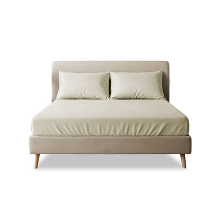 ชุดผ้าปูที่นอน 5 ฟุต 3 ชิ้น SLEEPHAPPY รุ่น CLOUD SOFT BED SHEET SET A สีเบจ_0