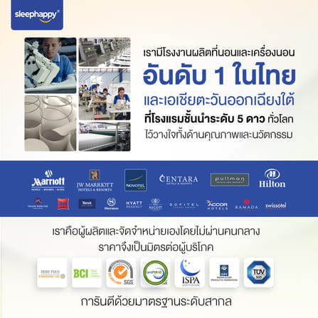 ที่นอน 3 พับ 6 ฟุต SLEEPHAPPY 3 FOLD LATEX TOPPER_8