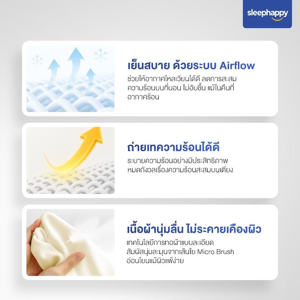 ชุดผ้าปูที่นอน 6 ฟุต 6 ชิ้น SLEEPHAPPY รุ่น CLOUD SOFT BED SHEET SET C (รวมผ้านวม) สีเหลืองอ่อน_4