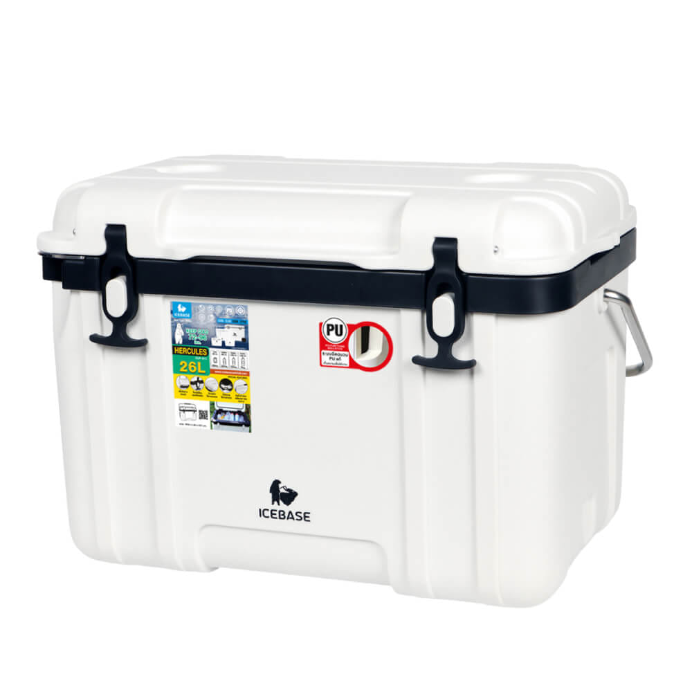กระติกน้ำแข็งเก็บความเย็น ICEBASE (PU FOAM INJECTION) รุ่น CLP-311WH (HERCULES) ขนาด 26 ลิตร สีขาว