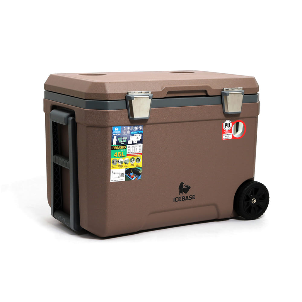 กระติกน้ำแข็งเก็บความเย็น ICEBASE รุ่น CLP-301CE (PEGASUS) ขนาด 45 ลิตร สีโคโค่เอิร์ธ