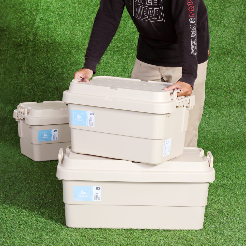 กล่องอเนกประสงค์ ICEBASE รุ่น XC-501BE ขนาด 50 ลิตร สีเบจ