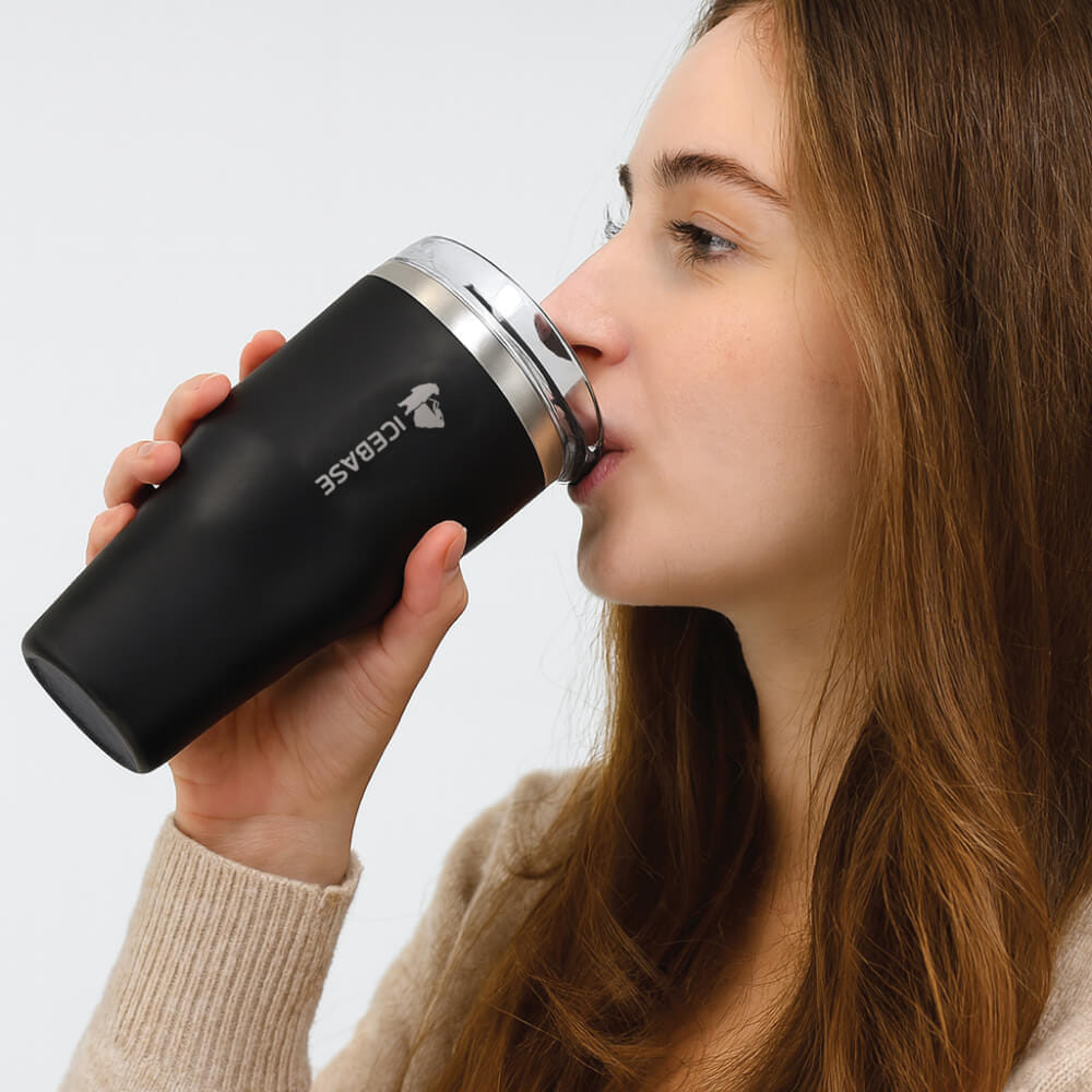 แก้วเก็บความเย็น ICEBASE รุ่น VLS-527BK (OSLO) ขนาด 600 ML สีดำ