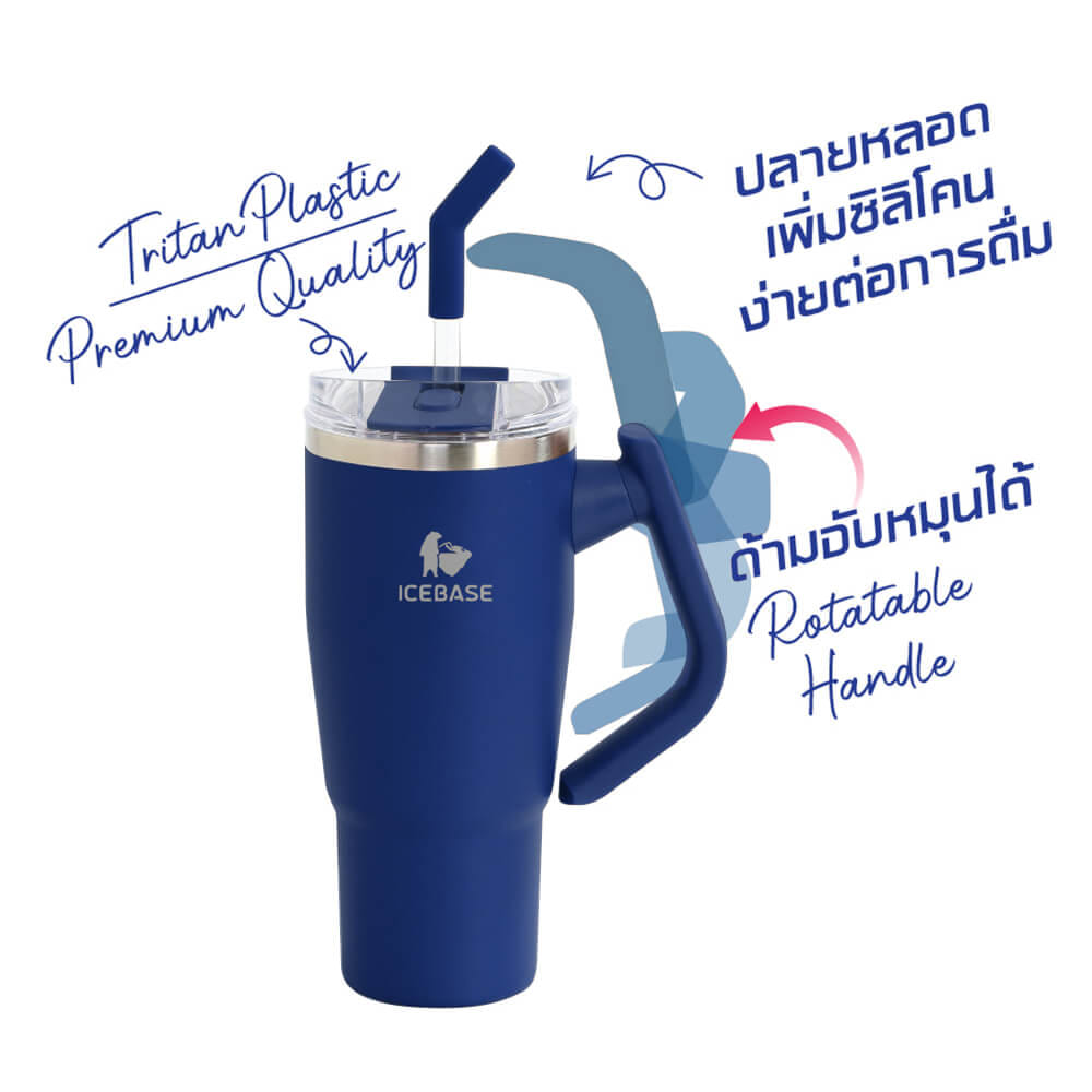 แก้วเก็บความเย็น ICEBASE รุ่น VLM-526NV (LOFT) ขนาด 960 ML สีน้ำเงิน_11