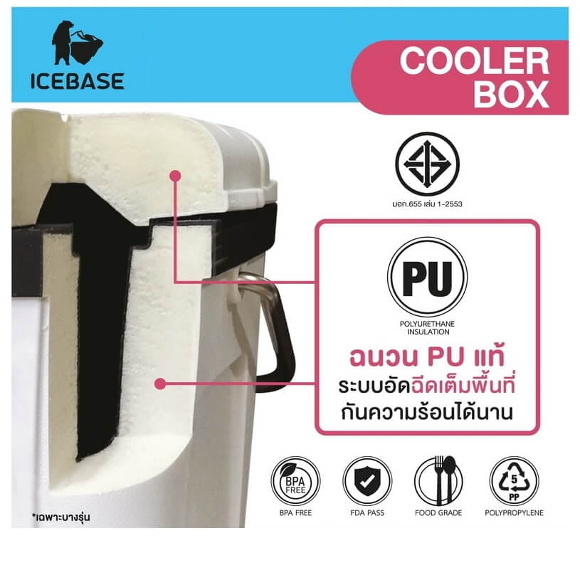 กระติกน้ำแข็งเก็บความเย็น ICEBASE (PU FOAM INJECTION) รุ่น CLP-311GN (HERCULES) ขนาด 26 ลิตร สีเขียว_13