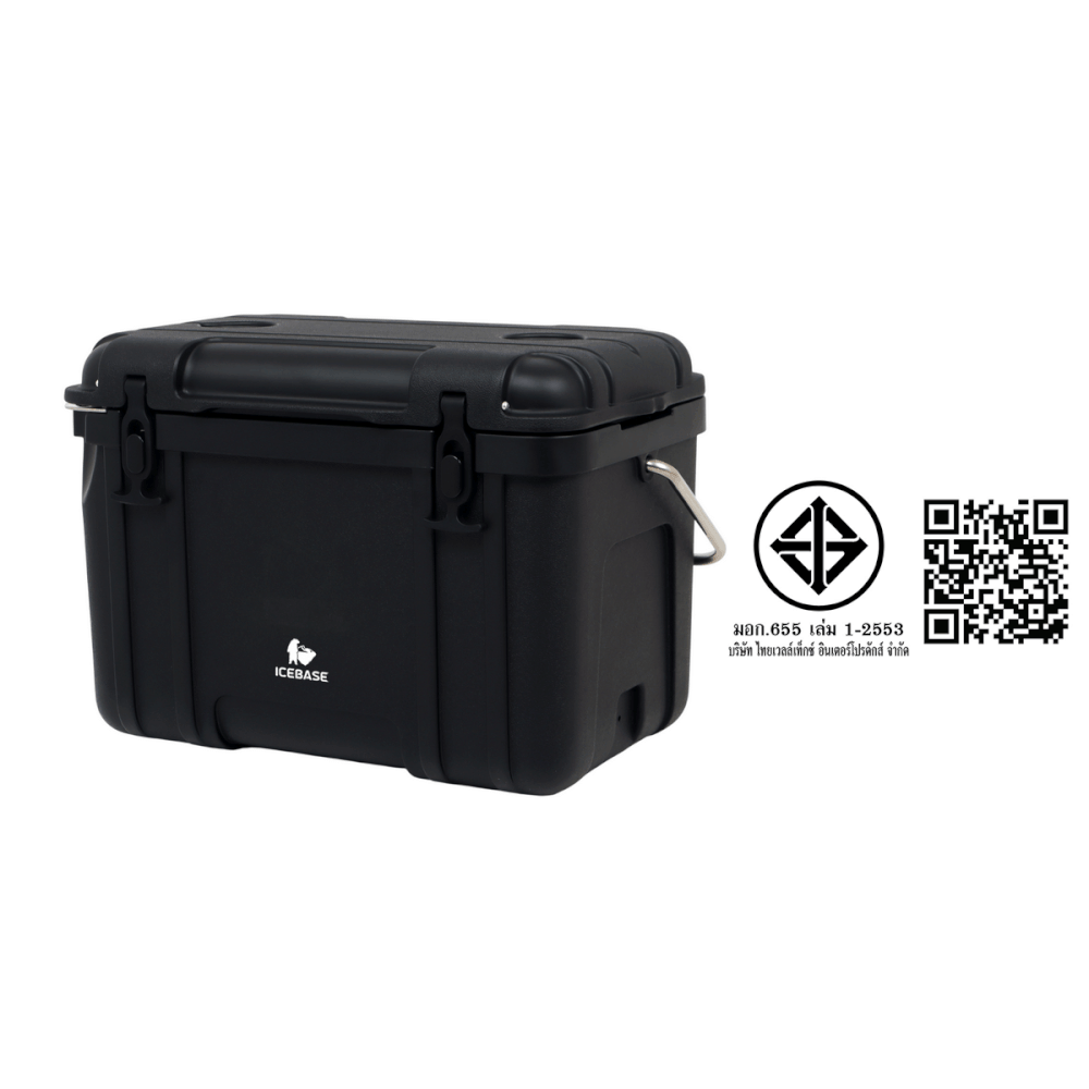 กระติกน้ำแข็งเก็บความเย็น ICEBASE (PU FOAM INJECTION) รุ่น CLP-311BK (HERCULES) ขนาด 26 ลิตร สีดำ