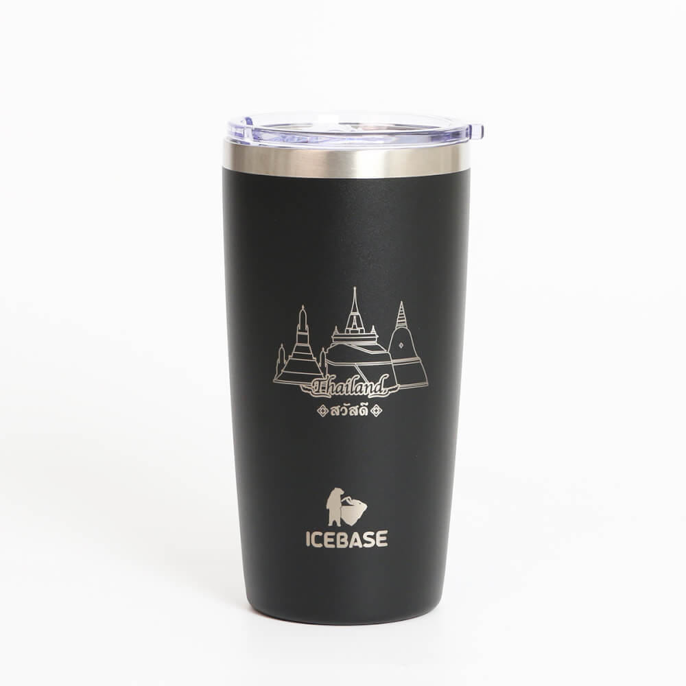 แก้วเก็บความเย็น ICEBASE รุ่น VLS-702BK (THAI CULTURE) ขนาด 600 มิลลิลิตร สีดำ_1