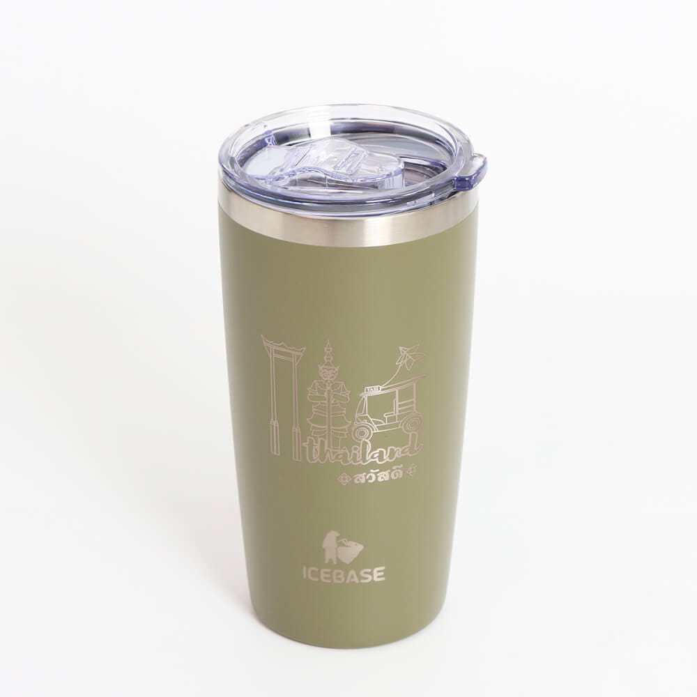 แก้วเก็บความเย็น ICEBASE รุ่น VLS-701GN (THAI SIGNATURE) ขนาด 600 มิลลิลิตร สีเขียว_1