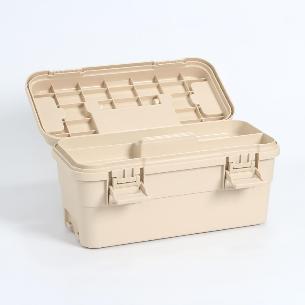 กล่องอเนกประสงค์พร้อมถาดใส่ของ ICEBASE รุ่น XC-002BE (DINO) ขนาด 6.5 ลิตร สีเบจ_5