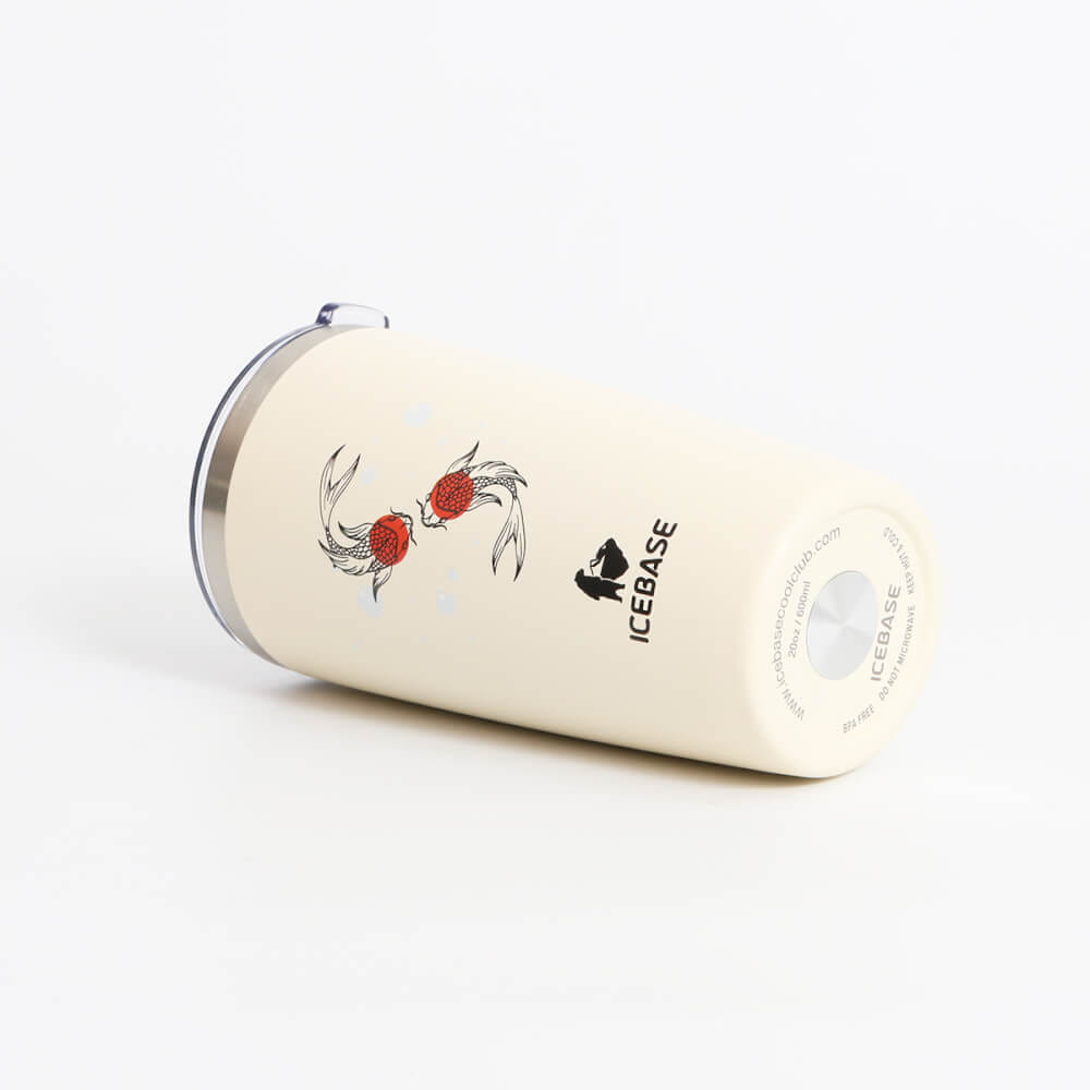 แก้วเก็บความเย็น ICEBASE รุ่น VLP-803BE (BALANCE) ขนาด 600 ML สีเบจ