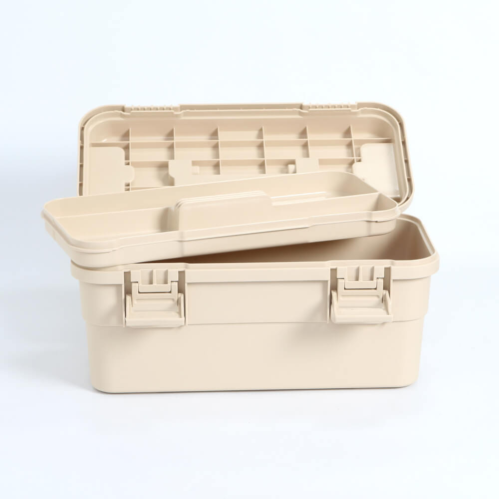 กล่องอเนกประสงค์พร้อมถาดใส่ของ ICEBASE รุ่น XC-002BE (DINO) ขนาด 6.5 ลิตร สีเบจ_6