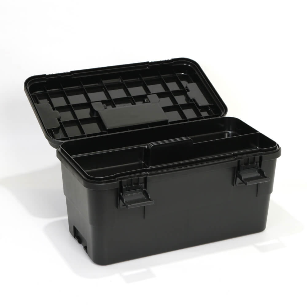 กล่องอเนกประสงค์พร้อมถาดใส่ของ ICEBASE รุ่น XC-003BK (SOLO) ขนาด 15 ลิตร สีดำ