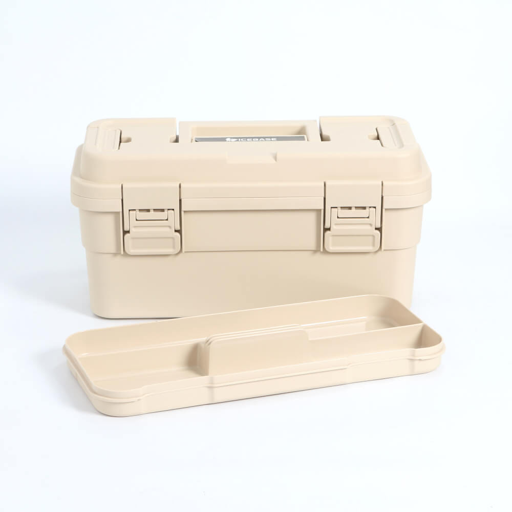 กล่องอเนกประสงค์พร้อมถาดใส่ของ ICEBASE รุ่น XC-002BE (DINO) ขนาด 6.5 ลิตร สีเบจ_7