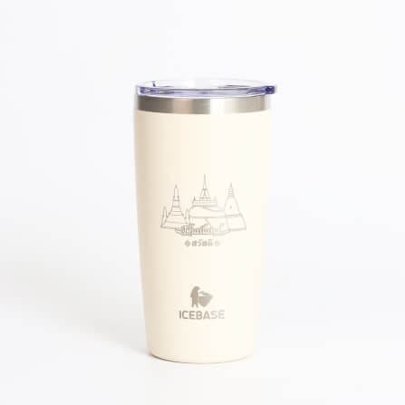แก้วเก็บความเย็น ICEBASE รุ่น VLS-702BE (THAI CULTURE) ขนาด 600 มิลลิลิตร สีเบจ_1