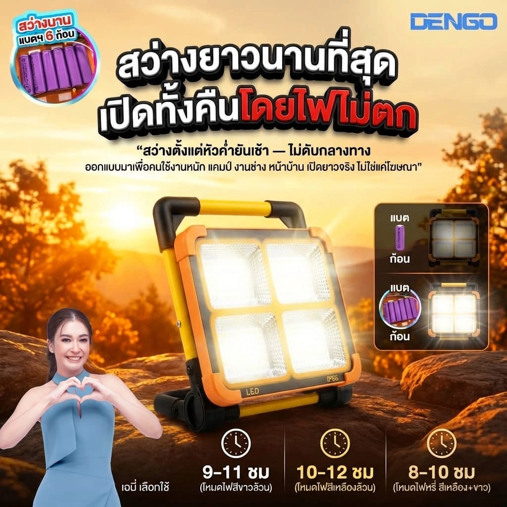 ไฟสนาม SOLAR DENGO SOLAR SHINING BRIGHT 1200W_2