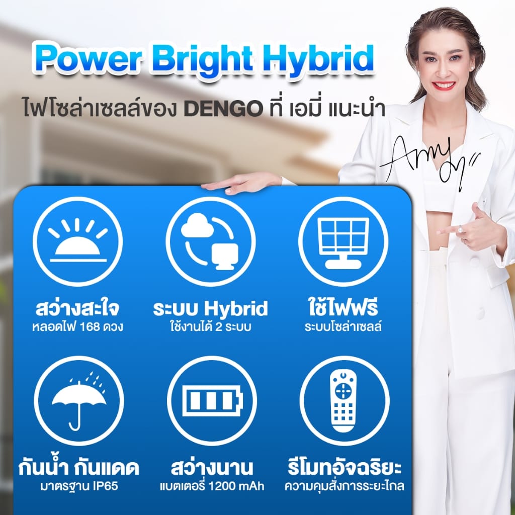 ไฟสนาม DENGO POWER BRIGHT HYBRID สีเทา_1