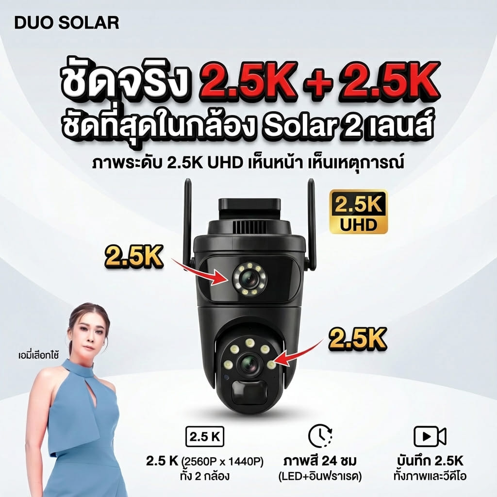 กล้องวงจรปิด DENGO DUO SOLAR 4 ล้านพิกเซล_4