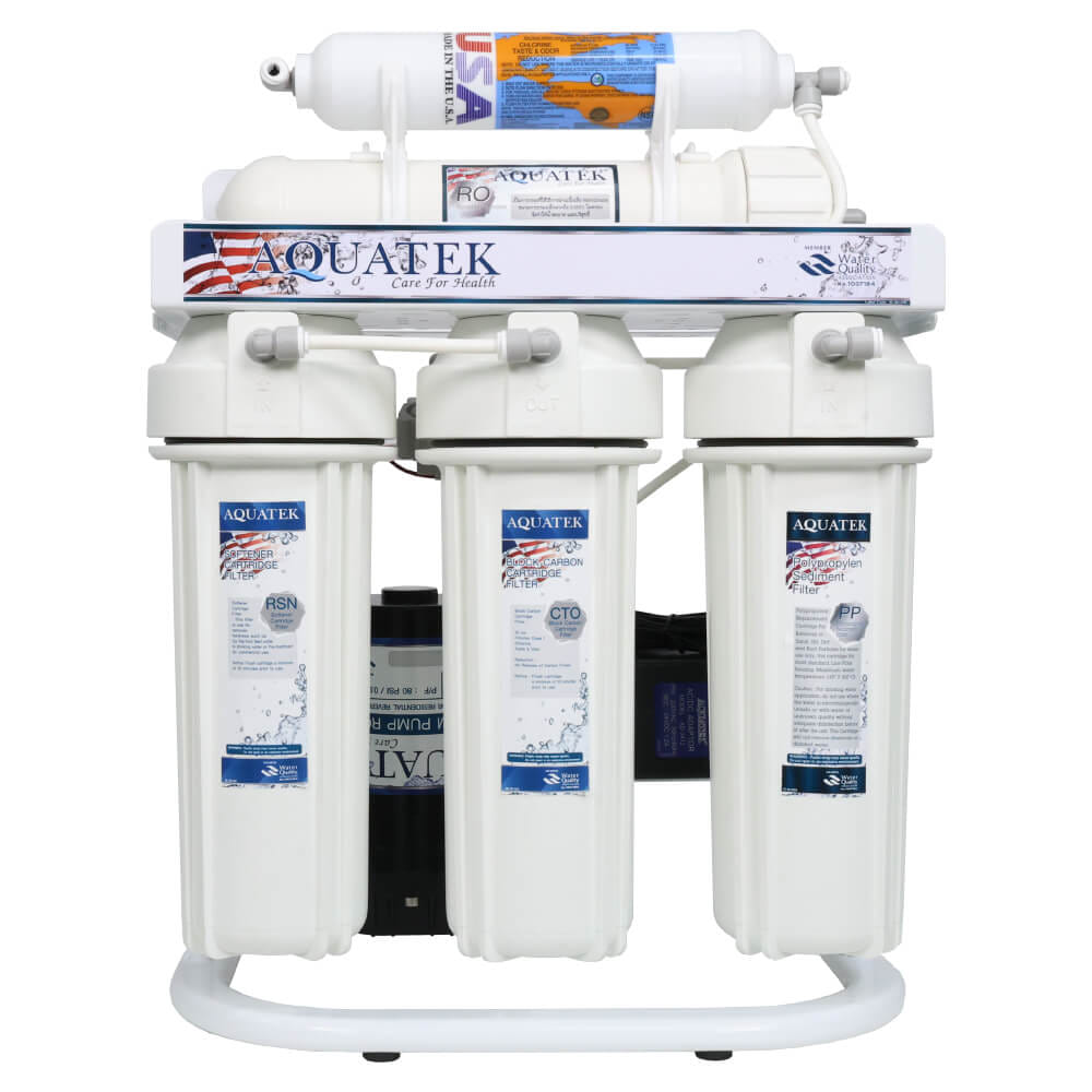 เครื่องกรองน้ำดื่ม RO AQUATEK ระบบ REVERSE OSMOSIS (RO) 500GPD MODEL : AQRO500G