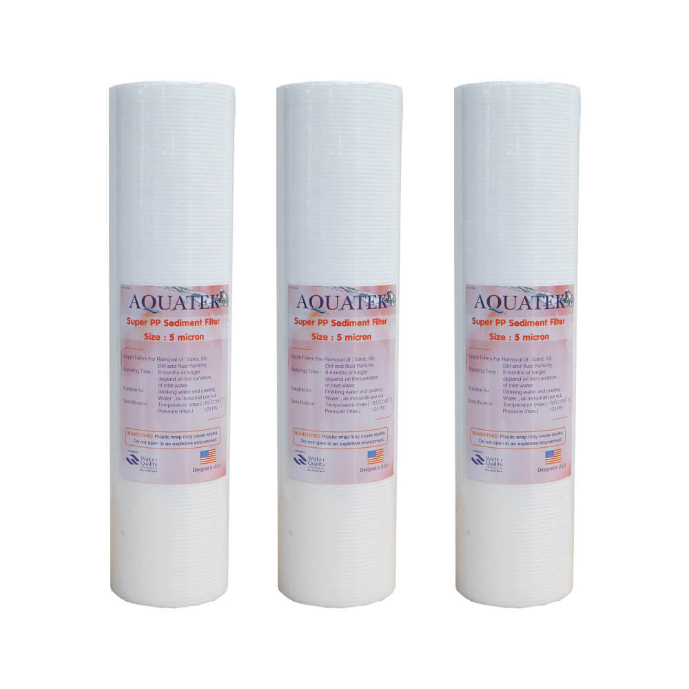 ไส้กรองน้ำ PP 5 ไมครอน AQUATEK ขนาด 10 นิ้ว 3 ชิ้น รุ่น PP10AQ3_1