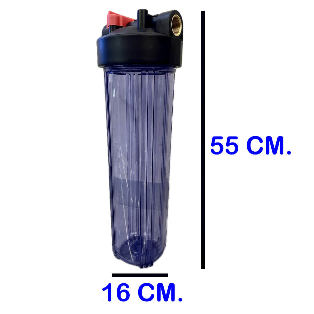 เครื่องกรองน้ำใช้ 1 ขั้นตอน WATERWAY BIG BLUE 20 นิ้ว เกลียวทองเหลือง กระบอกใส รุ่น WTBB-PPBB (พร้อมไส้กรองน้ำ PP BIG BLUE ขนาด 20นิ้ว)_2