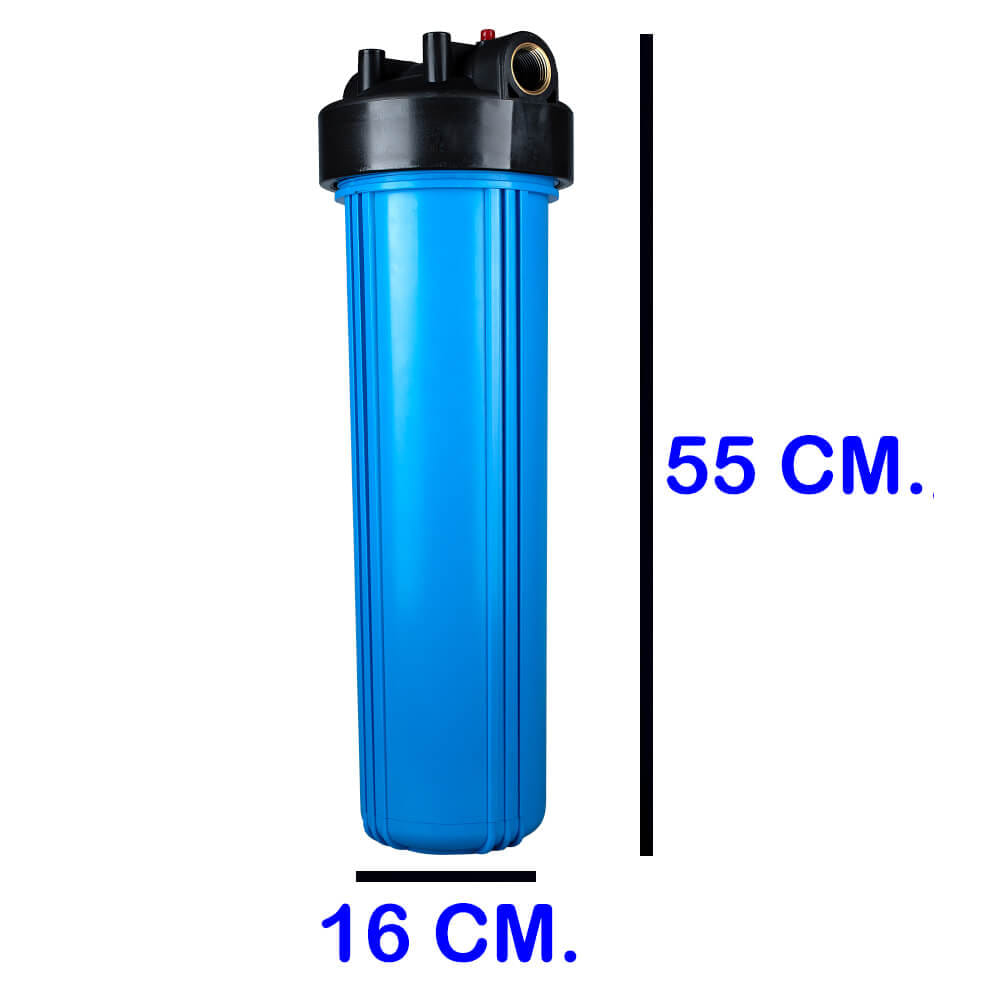 เครื่องกรองน้ำใช้ 1 ขั้นตอน WATERWAY BIG BLUE 20 นิ้ว เกลียวทองเหลือง กระบอกฟ้า รุ่น WTBB-CTO2 (พร้อมไส้กรองน้ำ CTO BIG BLUE ขนาด 20นิ้ว)_2