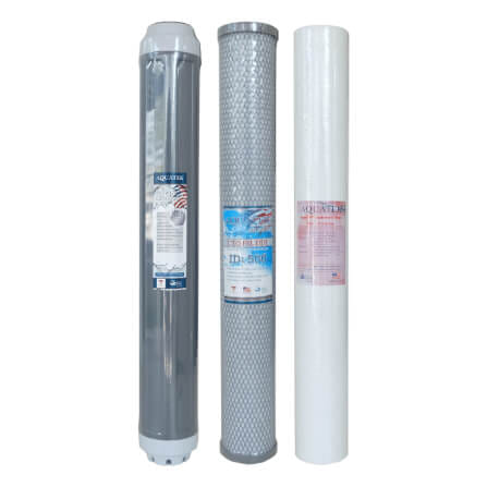 ไส้กรองน้ำ 3 ขั้นตอน PP/CTO/RESIN AQUATEK รุ่น AQ-PPCTORSN20 ขนาด 20 นิ้ว_0