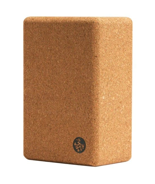 บล็อคโยคะ MANDUKA รุ่น CORK YOGA BLOCK - สีน้ำตาล