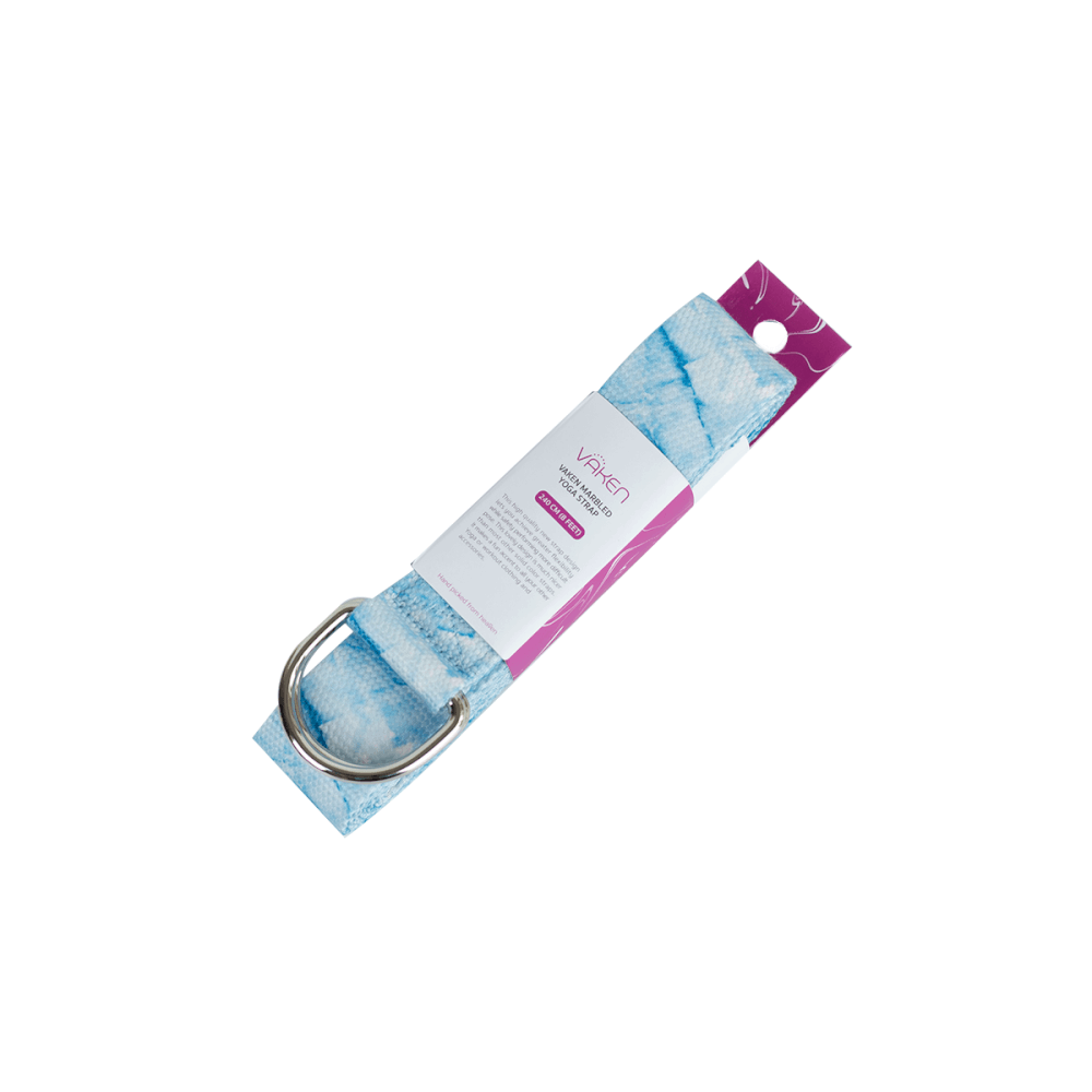  เชือกโยคะ Vaken รุ่น Marbled Yoga Strap 240cm สีฟ้า