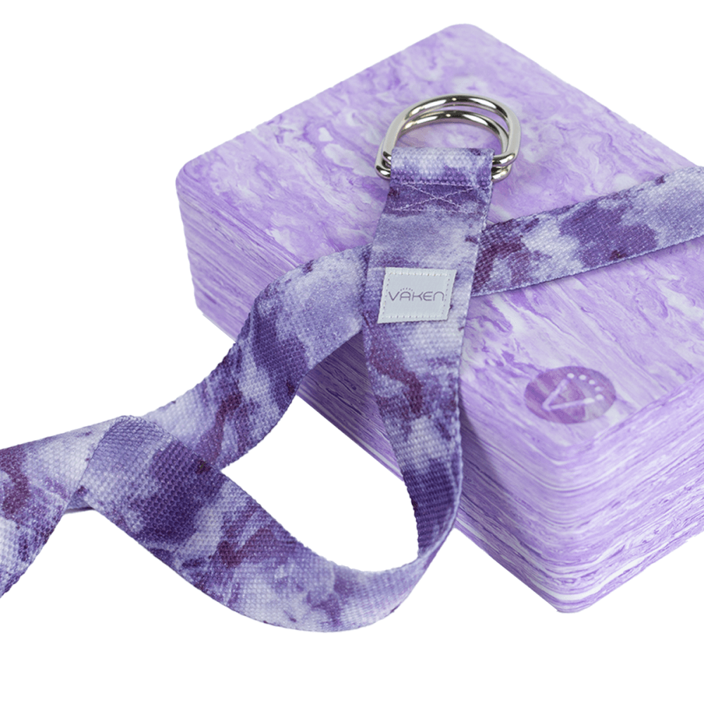  เชือกโยคะ Vaken รุ่น Marbled Yoga Strap 240cm สีม่วง