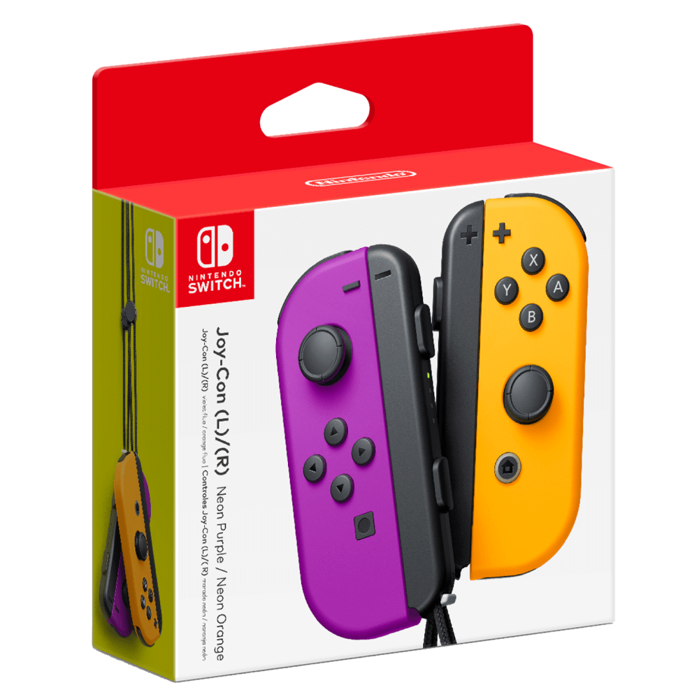  จอยเกมไร้สาย Nintendo Switch Joy Controller สีม่วง/ส้ม