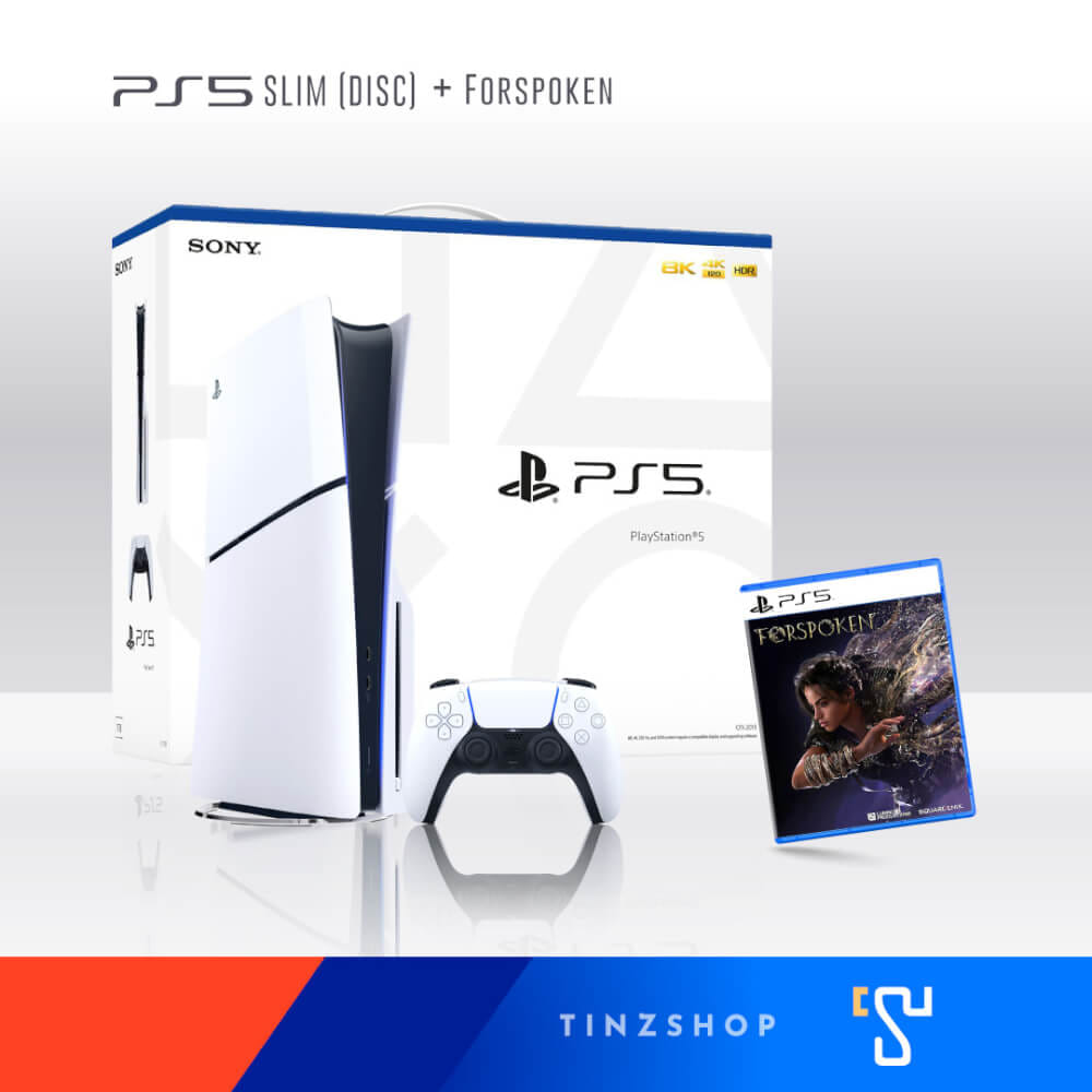 เครื่องเล่นเกม SONY PLAYSTATION 5 SLIM DISC EDITION CFI-2018 A01 + แผ่นเกม PS5 forspoken