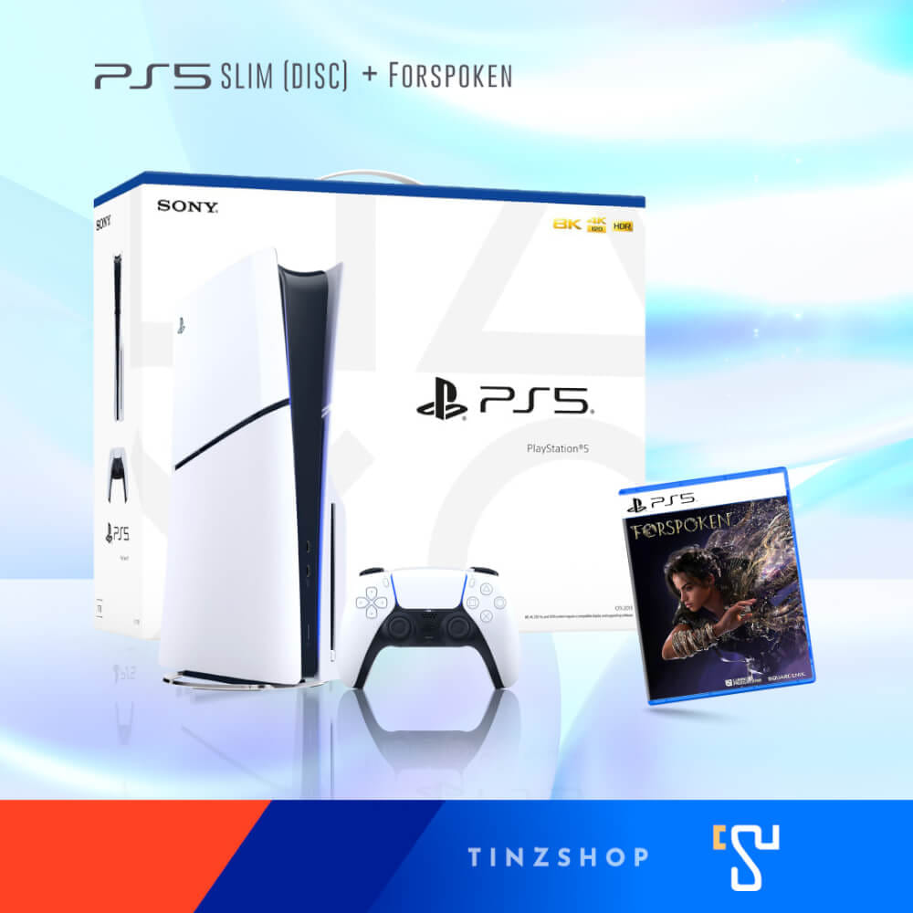 เครื่องเล่นเกม SONY PLAYSTATION 5 SLIM DISC EDITION CFI-2018 A01 + แผ่นเกม PS5 forspoken