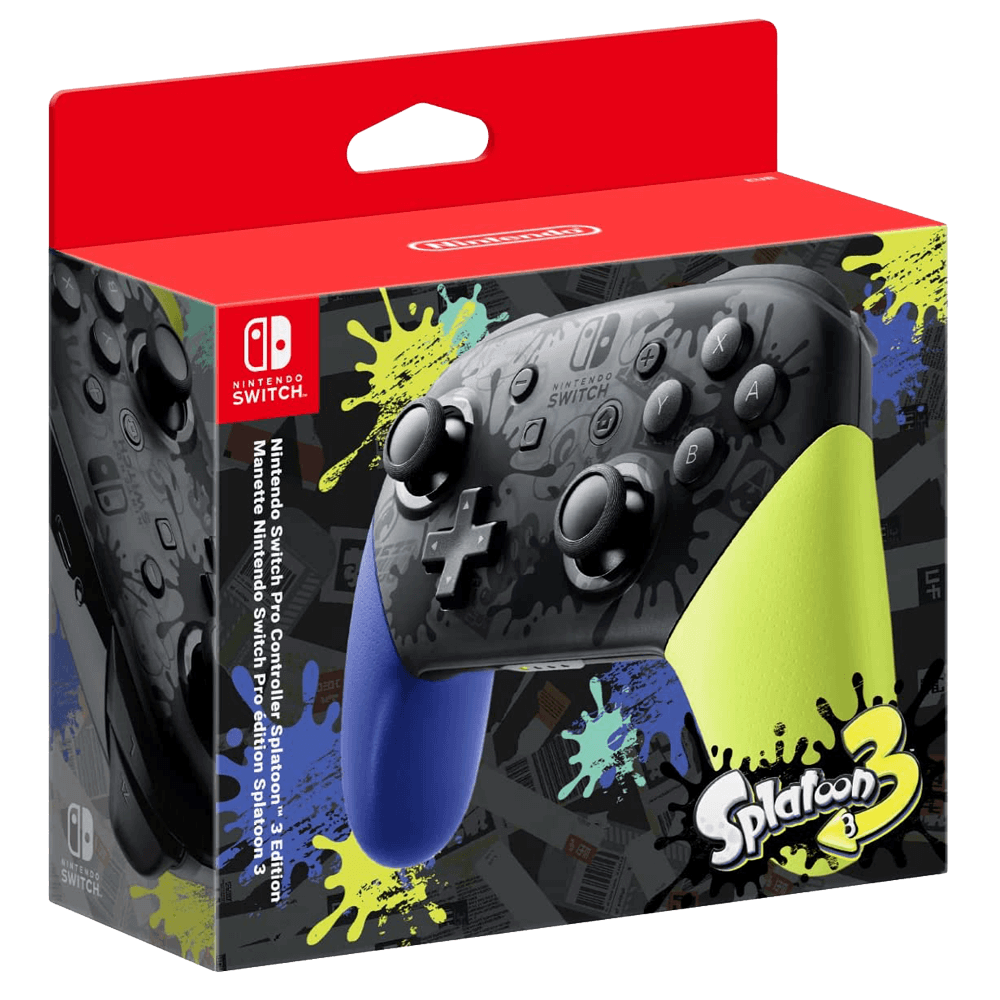  จอยเกมไร้สาย Nintendo Switch Pro Controller Splatoon3 Edition สีน้ำเงิน/เขียว