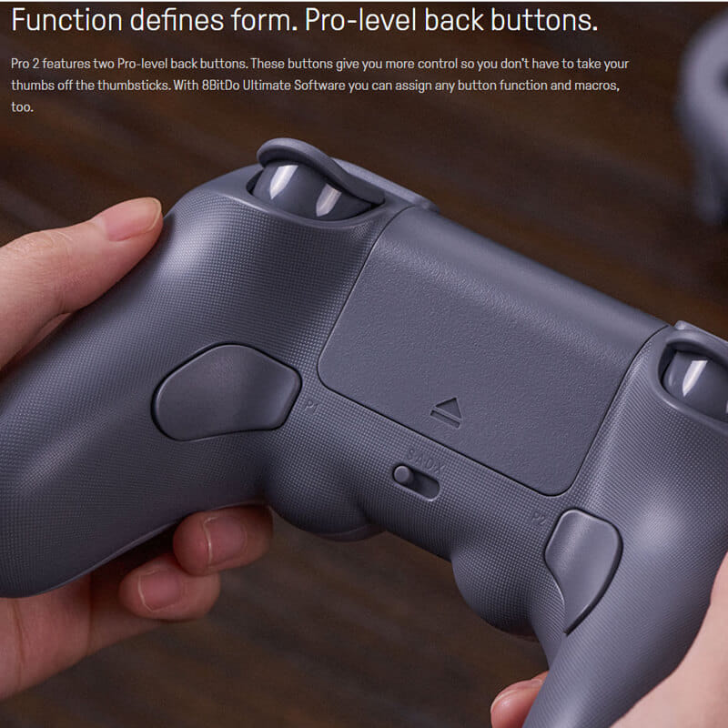 จอยเกมไร้สาย 8Bitdo Pro 2 80GJ สีดำ