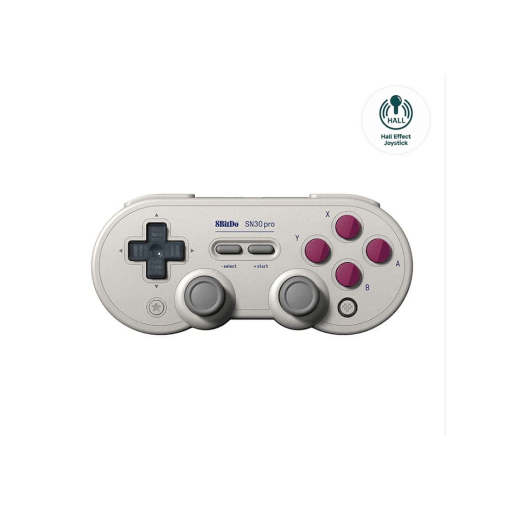จอยเกมไร้สาย 8Bitdo SN30 Pro สีเทา/ปุ่มม่วง